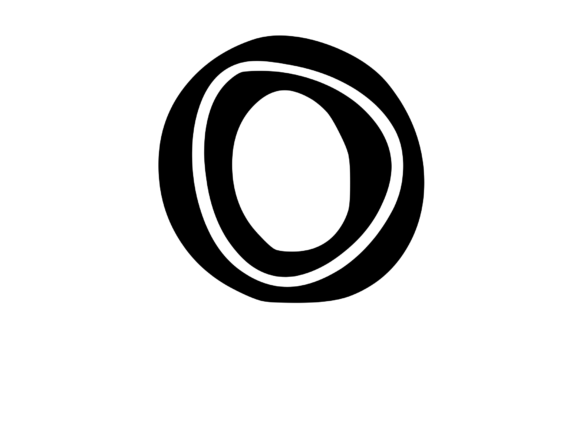 Bold Outlined Comic Mono Number 0