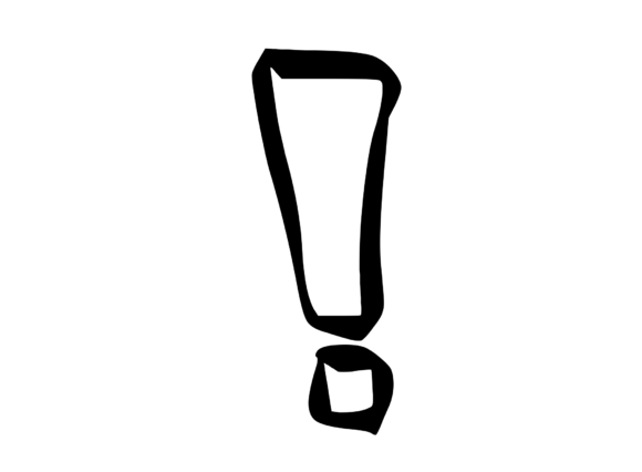 Bold Punk Hand Drawn Mono Symbol Exclaim