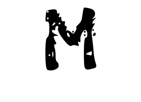Decaying Rotten Mono Letter M