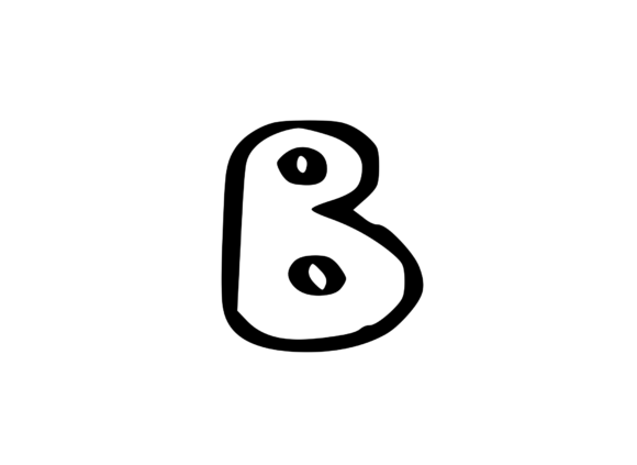 Friendly Bubble Cartoon Mono Letter SVG B: A Designer's Hands-On Review