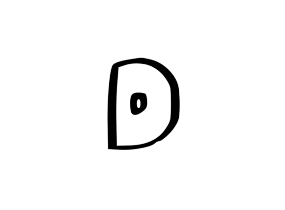 Friendly Bubble Cartoon Mono Letter SVG D Review