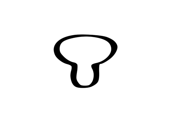 Friendly Bubble Cartoon Mono Letter SVG T