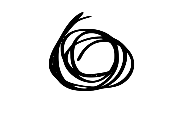 Mono Scribble Graphic Circle 1