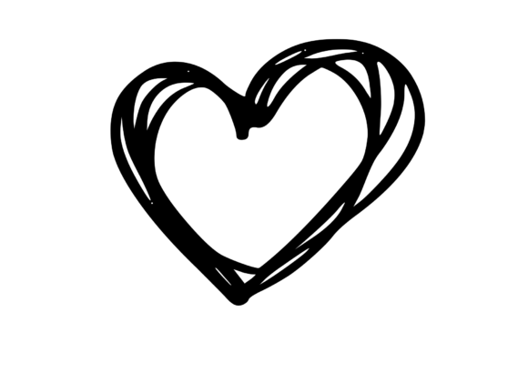 Mono Scribble Graphic Love Heart: A Designer's Take