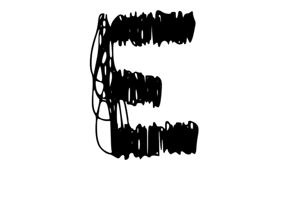 Quickly Scribbled Rough Mono E