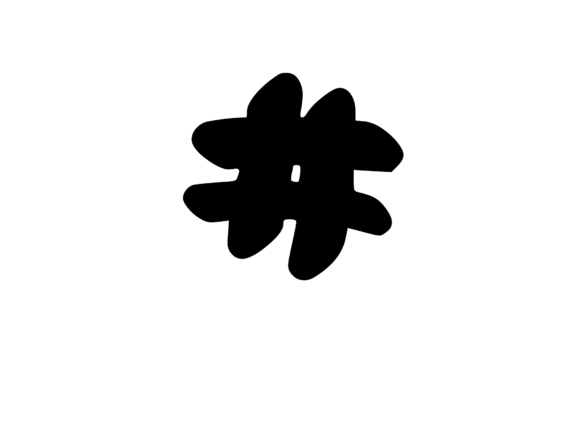 Rough Tough Fat Felt Tip Mono Hashtag
