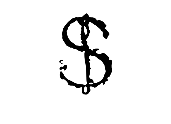 Scratched Mono Textured Dollar