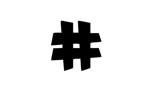 Super Heavy Funky Square Mono Hashtag